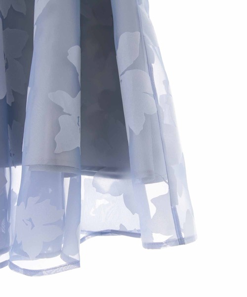 31 Sons de mode（トランテアン　ソン　ドゥ　モード）の「フロッキー花柄フレアスカート（スカート・レディース・サックスブルー/ベージュ・36/38）」の15枚目の写真