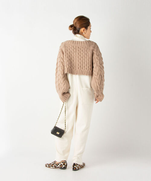 NOLLEY’S（ノーリーズ）の「◇【WEB限定】ブークレーウォッシャブルサロペット（サロペット/オーバーオール・レディース・ブラック/ブラウン/オフホワイト・38）」の4枚目の写真