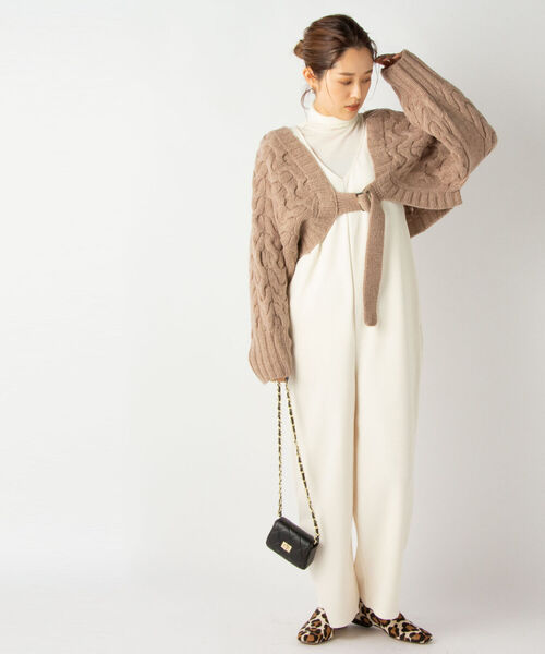 NOLLEY’S（ノーリーズ）の「◇【WEB限定】ブークレーウォッシャブルサロペット（サロペット/オーバーオール・レディース・ブラック/ブラウン/オフホワイト・38）」の13枚目の写真