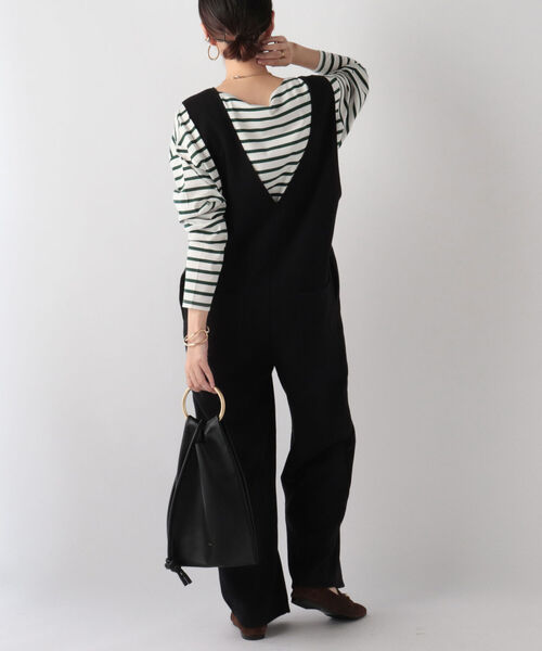 NOLLEY’S（ノーリーズ）の「◇【WEB限定】ブークレーウォッシャブルサロペット（サロペット/オーバーオール・レディース・ブラック/ブラウン/オフホワイト・38）」の12枚目の写真