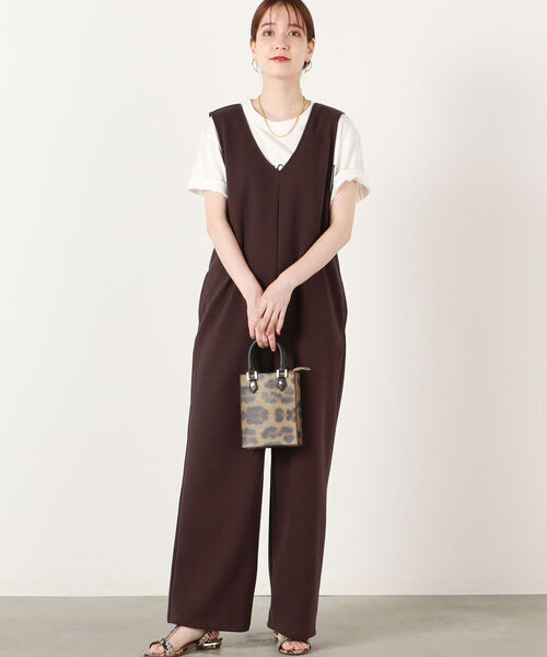 NOLLEY’S（ノーリーズ）の「◇【WEB限定】ブークレーウォッシャブルサロペット（サロペット/オーバーオール・レディース・ブラック/ブラウン/オフホワイト・38）」の21枚目の写真