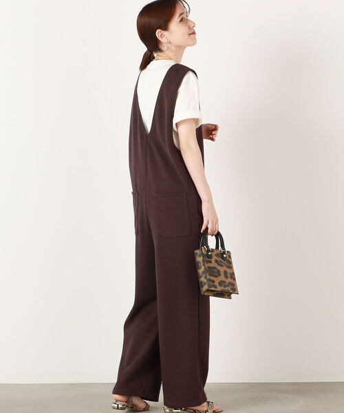 NOLLEY’S（ノーリーズ）の「◇【WEB限定】ブークレーウォッシャブルサロペット（サロペット/オーバーオール・レディース・ブラック/ブラウン/オフホワイト・38）」の20枚目の写真
