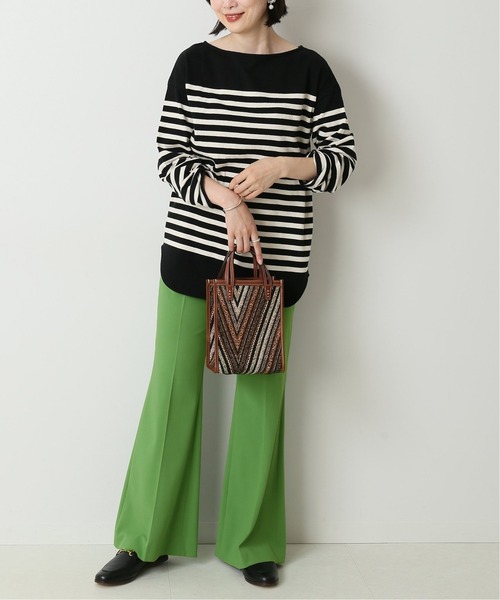 journal standard L'essage（ジャーナルスタンダードレサージュ）の「16/2ボーダープルオーバー◆（Tシャツ/カットソー・レディース・ホワイト/ブラック・FREE）」の6枚目の写真