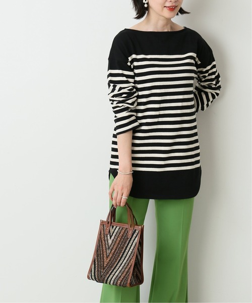 journal standard L'essage（ジャーナルスタンダードレサージュ）の「16/2ボーダープルオーバー◆（Tシャツ/カットソー・レディース・ホワイト/ブラック・FREE）」の13枚目の写真