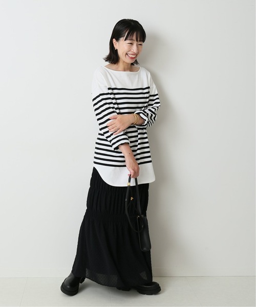 journal standard L'essage（ジャーナルスタンダードレサージュ）の「16/2ボーダープルオーバー◆（Tシャツ/カットソー・レディース・ホワイト/ブラック・FREE）」の17枚目の写真