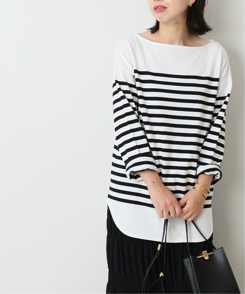 journal standard L'essage（ジャーナルスタンダードレサージュ）の「16/2ボーダープルオーバー◆（Tシャツ/カットソー・レディース・ホワイト/ブラック・FREE）」の14枚目の写真