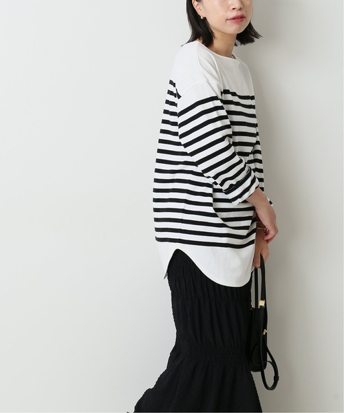 journal standard L'essage（ジャーナルスタンダードレサージュ）の「16/2ボーダープルオーバー◆（Tシャツ/カットソー・レディース・ホワイト/ブラック・FREE）」の20枚目の写真