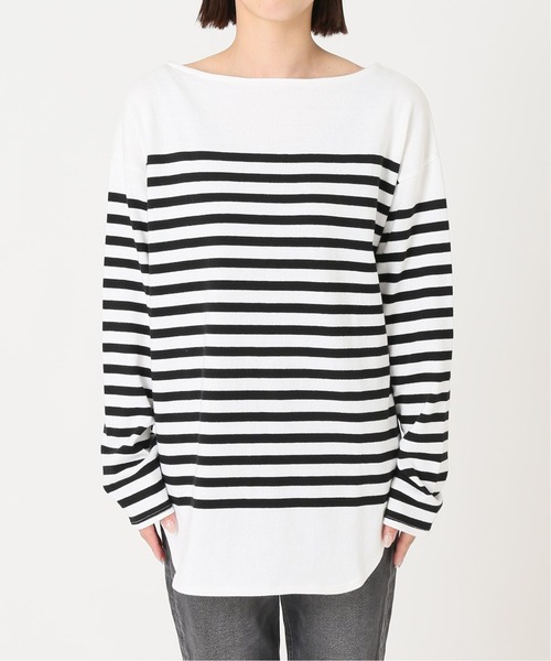 journal standard L'essage（ジャーナルスタンダードレサージュ）の「16/2ボーダープルオーバー◆（Tシャツ/カットソー・レディース・ホワイト/ブラック・FREE）」の21枚目の写真