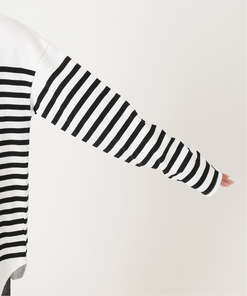 journal standard L'essage（ジャーナルスタンダードレサージュ）の「16/2ボーダープルオーバー◆（Tシャツ/カットソー・レディース・ホワイト/ブラック・FREE）」の8枚目の写真