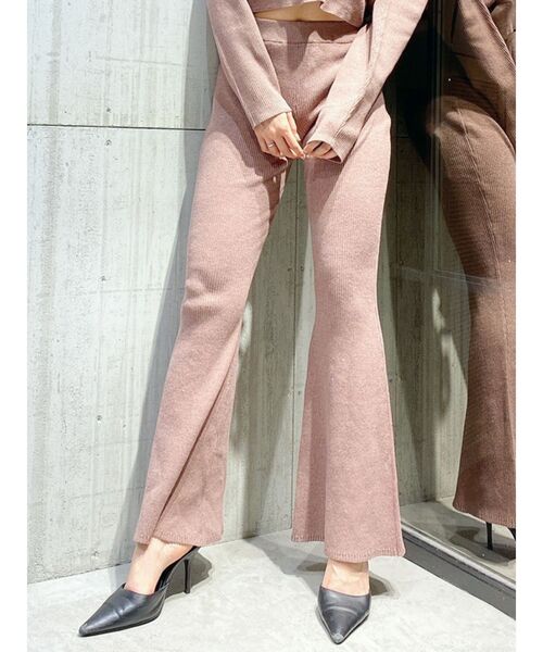 GYDA（ジェイダ）の「【セットアップ】リブフレアニットパンツ（その他