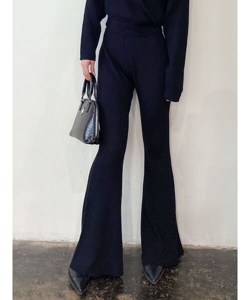 GYDA（ジェイダ）の「【セットアップ】リブフレアニットパンツ（その他パンツ・レディース・ブラック/ピンク/アイボリー・FREE）」の7枚目の写真