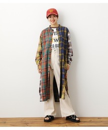 RODEO CROWNS WIDE BOWL | ｸﾚｲｼﾞｰﾊﾟﾀｰﾝﾁｪｯｸｼｬﾂﾜﾝﾋﾟｰｽ(シャツワンピース)