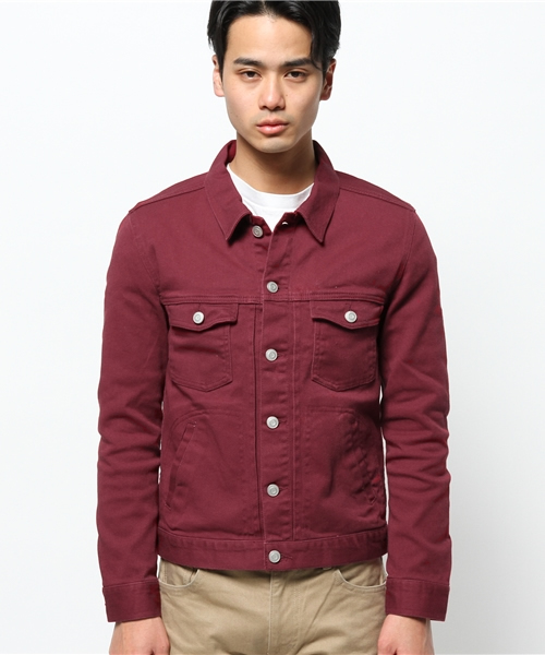 WEGO（ウィゴー）の「WEGO/ストレッチカラーGジャン（デニムジャケット・メンズ・ブラック/ロイヤルブルー/ワイン・LARGE/MEDIUM）」の16枚目の写真