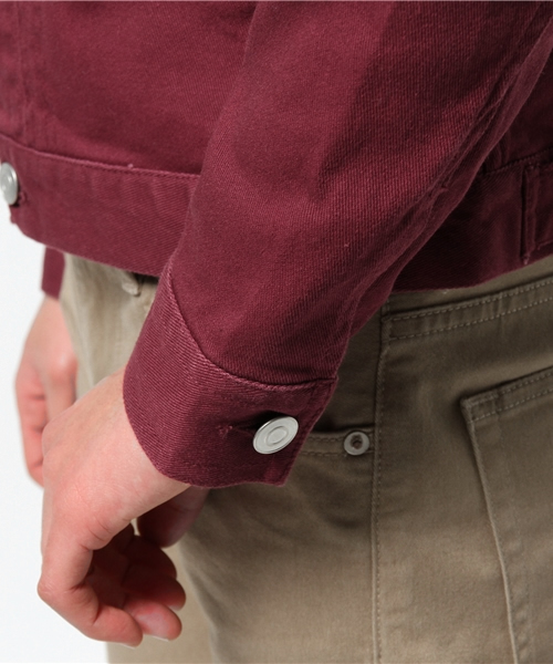 WEGO（ウィゴー）の「WEGO/ストレッチカラーGジャン（デニムジャケット・メンズ・ブラック/ロイヤルブルー/ワイン・LARGE/MEDIUM）」の12枚目の写真