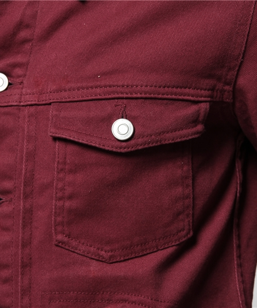 WEGO（ウィゴー）の「WEGO/ストレッチカラーGジャン（デニムジャケット・メンズ・ブラック/ロイヤルブルー/ワイン・LARGE/MEDIUM）」の15枚目の写真