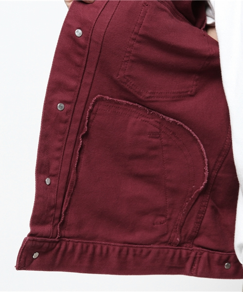 WEGO（ウィゴー）の「WEGO/ストレッチカラーGジャン（デニムジャケット・メンズ・ブラック/ロイヤルブルー/ワイン・LARGE/MEDIUM）」の8枚目の写真