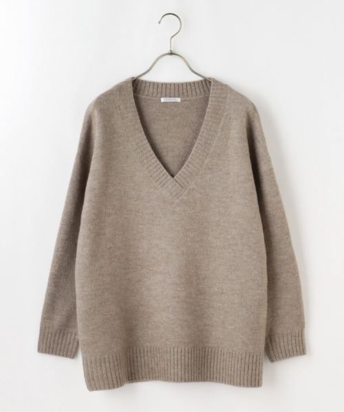 Honeys（ハニーズ）の「Ｖネックトップス（ニット/セーター・レディース・グリーン系その他/ブラウン系その他/杢グレー/ベージュ系その他/スミクロ・LL/M/L）」の8枚目の写真