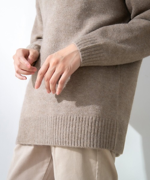 Honeys（ハニーズ）の「Ｖネックトップス（ニット/セーター・レディース・グリーン系その他/ブラウン系その他/杢グレー/ベージュ系その他/スミクロ・LL/M/L）」の18枚目の写真