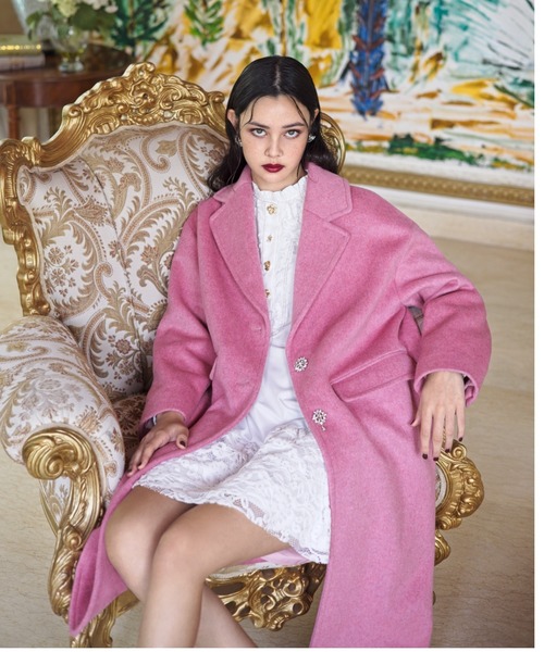 BAPY BY A BATHING APE(ベイピーバイアベイシングエイプ)の「BAPY/オーバーコート(チェスターコート・レディース・ピンク・SMALL/X-SMALL)」の9枚目の写真