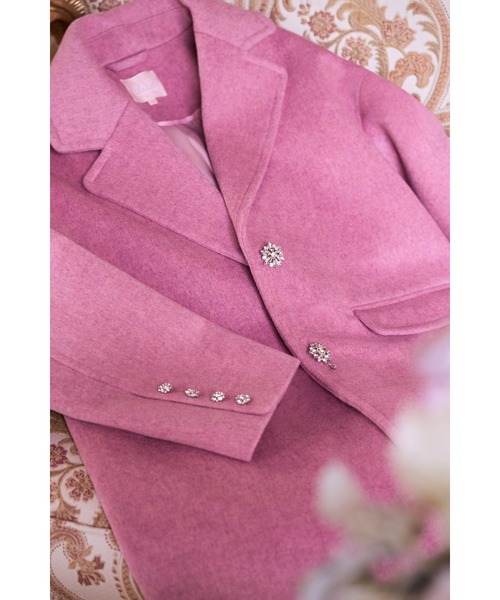 BAPY BY A BATHING APE(ベイピーバイアベイシングエイプ)の「BAPY/オーバーコート(チェスターコート・レディース・ピンク・SMALL/X-SMALL)」の10枚目の写真