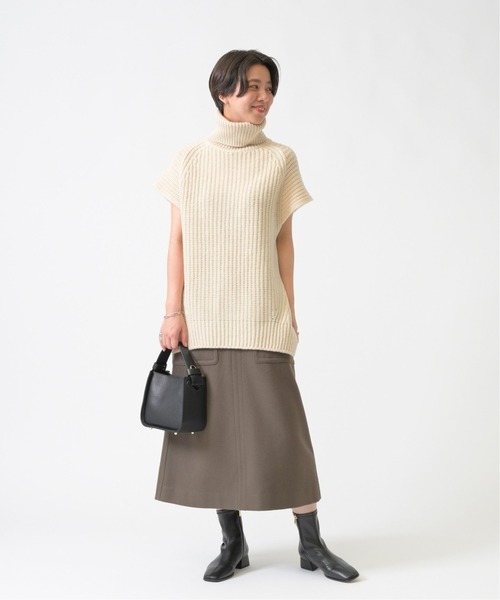 LE TALON（ルタロン）の「GRISE 3cmスクエアソフトフィットショートブーツ◆（ブーツ・レディース・アイボリー/ブラック系その他/ブラウン系その他・SMALL/MEDIUM/LARGE/X-LARGE/X-SMALL）」の9枚目の写真