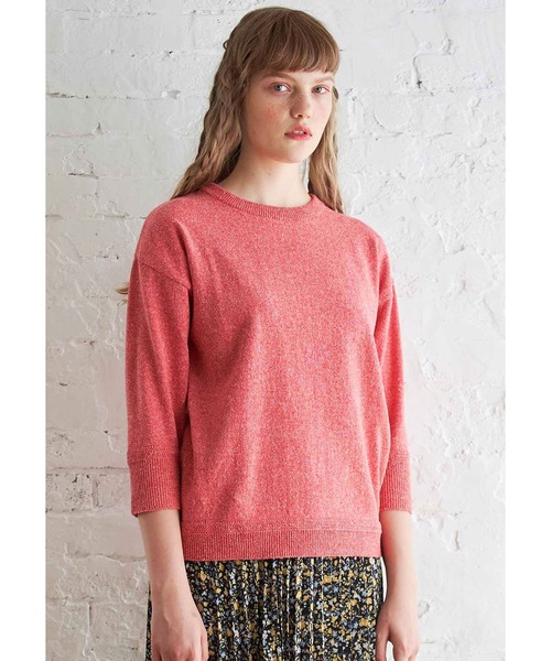 シロップ.(シロップ.)の「つぶつぶネップヤーン 七分袖ニットトップス(ニット/セーター・レディース・レッド系その他/クリーム・SMALL/MEDIUM/LARGE/X-LARGE/XX-LARGE)」の6枚目の写真