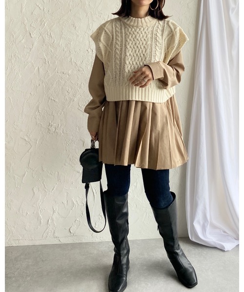 サイズL【新品】ISABEL MARANT ショート丈ニットベスト 2 サイズL【新品】ISABEL MARANT ショート丈ニットベスト 2