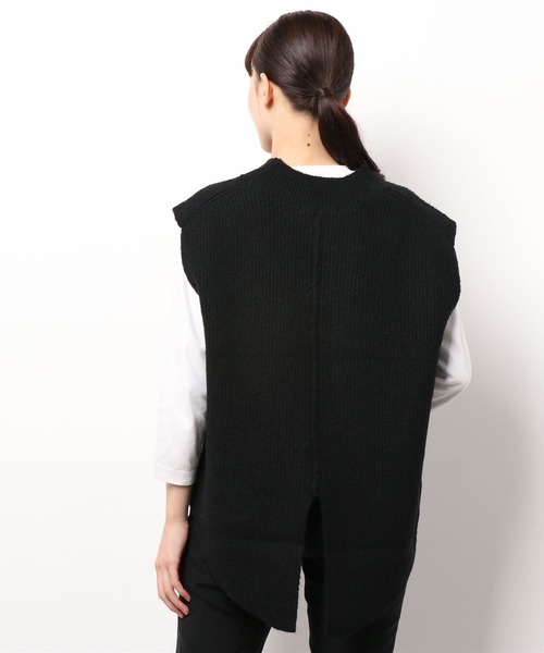dceuxieme classe ベージュ ニットベスト 背後スリット 292028_L.jpg