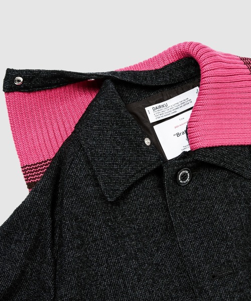 ジャケット・アウター DAIRIKU Rib Collar Tweed Raglan Coat DAIRIKU（ダイリク）の「Studium Rib Collar Tweed Raglan Coat