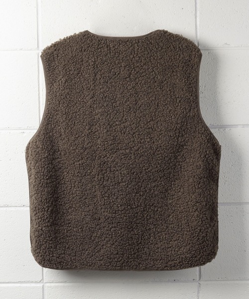 me+em select（ミームセレクト）の「※エコムートンボアベスト（ベスト・レディース・ダークグレー/ブラウン/モカ/アイボリー・FREE）」の15枚目の写真