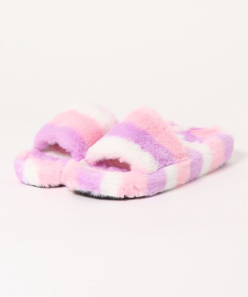STYLEBLOCK(スタイルブロック)の「ワンラインデザインファースリッパサンダル(サンダル・レディース・イエロー/ピンク・38/37/39)」の4枚目の写真