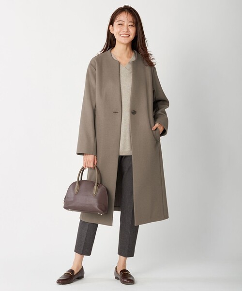 J.PRESS Ladies(J.プレス レディス)の「【洗える】PURE CASHMERE Vネック ニット(ニット/セーター・レディース・ベージュ系/ライトグリーン系/ふじ色系/ピンク系・SMALL)」の8枚目の写真