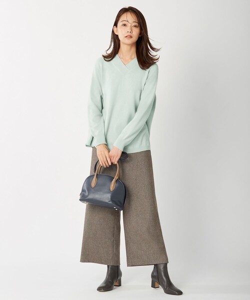 J.PRESS Ladies(J.プレス レディス)の「【洗える】PURE CASHMERE Vネック ニット(ニット/セーター・レディース・ベージュ系/ライトグリーン系/ふじ色系/ピンク系・SMALL)」の9枚目の写真