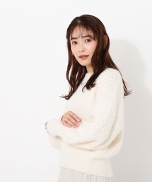 NATURAL BEAUTY BASIC | フェザージャガードニット(ニット/セーター)