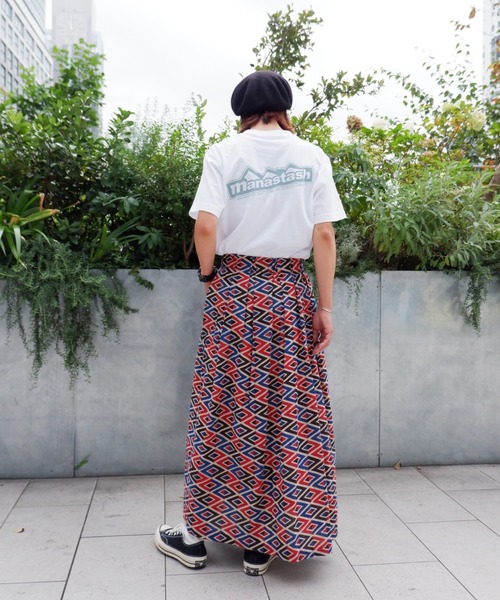 MANASTASH（マナスタッシュ）の「MANASTASH/マナスタッシュ W's JAIPUR SKIRT ウィメンズ　ジャイプルスカート（スカート・レディース・ネイビー/ブルー・MEDIUM）」の4枚目の写真