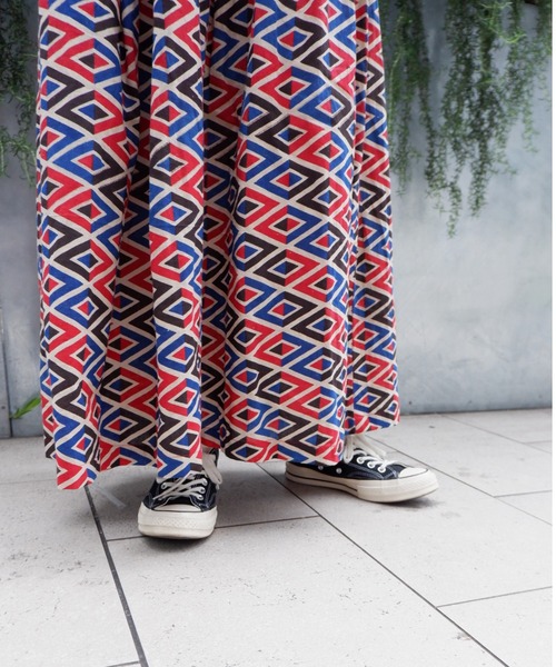 MANASTASH（マナスタッシュ）の「MANASTASH/マナスタッシュ W's JAIPUR SKIRT ウィメンズ　ジャイプルスカート（スカート・レディース・ネイビー/ブルー・MEDIUM）」の7枚目の写真