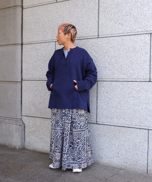 MANASTASH（マナスタッシュ）の「MANASTASH/マナスタッシュ W's JAIPUR SKIRT ウィメンズ　ジャイプルスカート（スカート・レディース・ネイビー/ブルー・MEDIUM）」の3枚目の写真