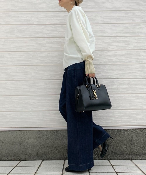 Q（キュー）の「ボーダーラインデニムパンツ（デニムパンツ・レディース・ネイビー・SMALL/MEDIUM/X-SMALL）」の6枚目の写真