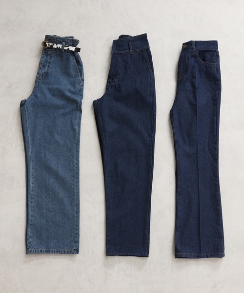 one after another NICE CLAUP（ワンアフターアナザーナイスクラップ）の「デニムパンツ（デニムパンツ・レディース・ネイビー・MEDIUM）」の6枚目の写真