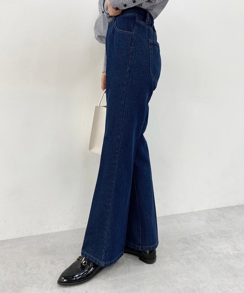 one after another NICE CLAUP（ワンアフターアナザーナイスクラップ）の「デニムパンツ（デニムパンツ・レディース・ネイビー・MEDIUM）」の13枚目の写真