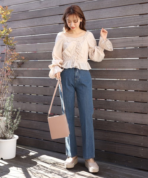 one after another NICE CLAUP（ワンアフターアナザーナイスクラップ）の「デニムパンツ（デニムパンツ・レディース・ネイビー・MEDIUM）」の10枚目の写真