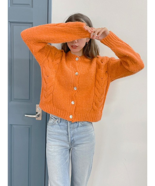 Vicente（ヴィセンテ）の「shell knit（ニット/セーター・レディース・ホワイト/オレンジ/パープル・FREE）」の3枚目の写真