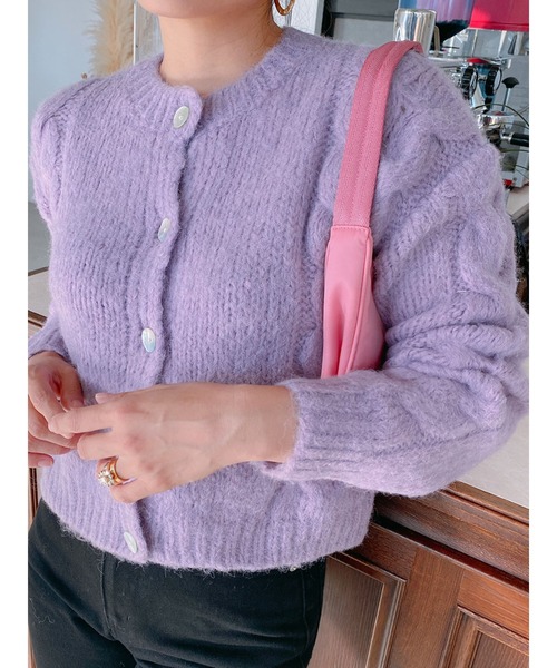 Vicente（ヴィセンテ）の「shell knit（ニット/セーター・レディース・ホワイト/オレンジ/パープル・FREE）」の8枚目の写真