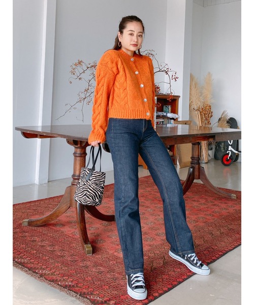 Vicente（ヴィセンテ）の「shell knit（ニット/セーター・レディース・ホワイト/オレンジ/パープル・FREE）」の5枚目の写真