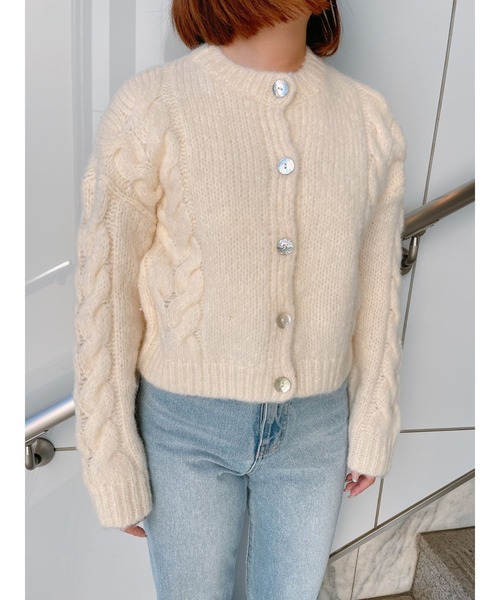 Vicente（ヴィセンテ）の「shell knit（ニット/セーター・レディース・ホワイト/オレンジ/パープル・FREE）」の14枚目の写真