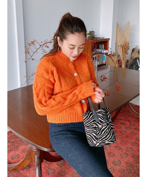 Vicente（ヴィセンテ）の「shell knit（ニット/セーター・レディース・ホワイト/オレンジ/パープル・FREE）」の17枚目の写真