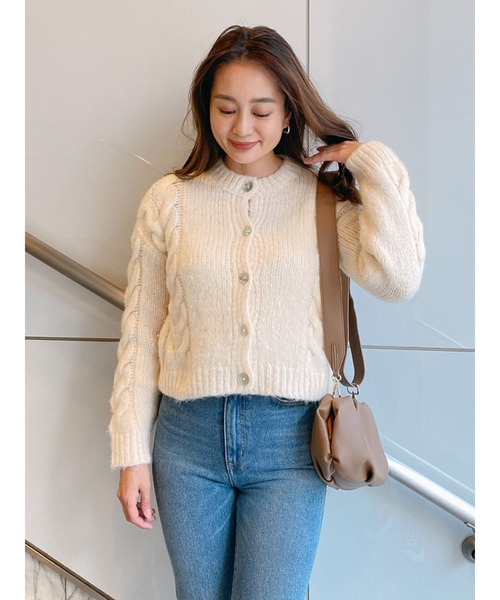 Vicente（ヴィセンテ）の「shell knit（ニット/セーター・レディース・ホワイト/オレンジ/パープル・FREE）」の13枚目の写真