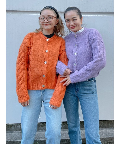 Vicente（ヴィセンテ）の「shell knit（ニット/セーター・レディース・ホワイト/オレンジ/パープル・FREE）」の21枚目の写真