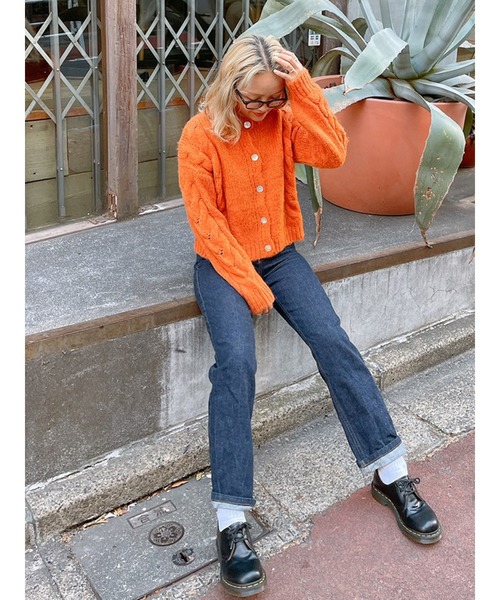 Vicente（ヴィセンテ）の「shell knit（ニット/セーター・レディース・ホワイト/オレンジ/パープル・FREE）」の20枚目の写真