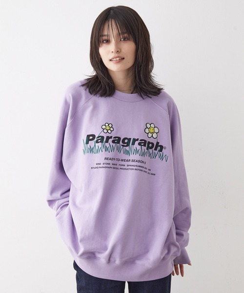 Paragraph(パラグラフ)の「【PARAGRAPH_NO.35】 フラワーロゴクルースウェット(スウェット・メンズ・ライトグレー/ラベンダー/ブルー系その他4/グリーン・FREE)」の21枚目の写真